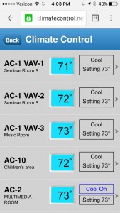 Pelican Site Manager_Climate Control Screen
